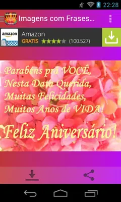 Imagens com Frases de Parabéns android App screenshot 4